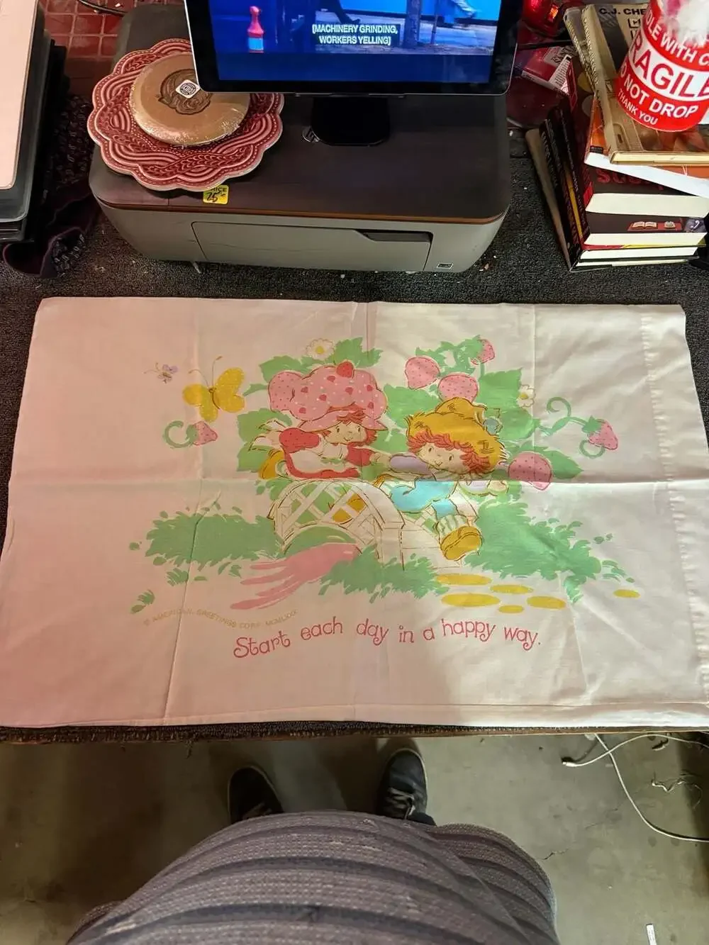 Vintage Strawberry Shortcake Pillow Case Set of 2